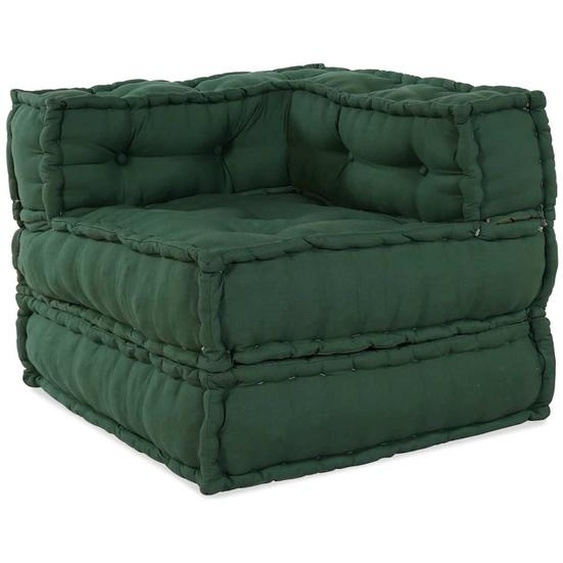 Canapé modulaire vert 70x70x54 tissu