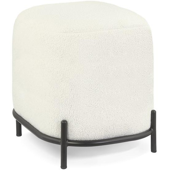 Pouf ORSO ONE en tissu bouloché beige