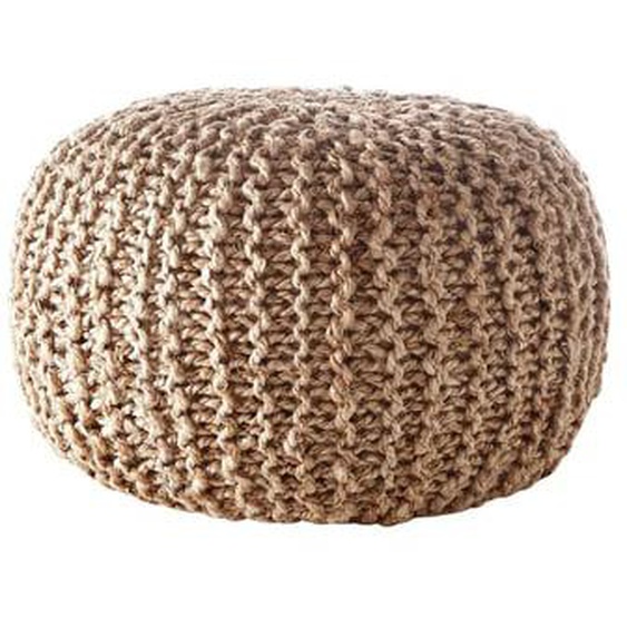 Pouf rond en jute tressé BISHO