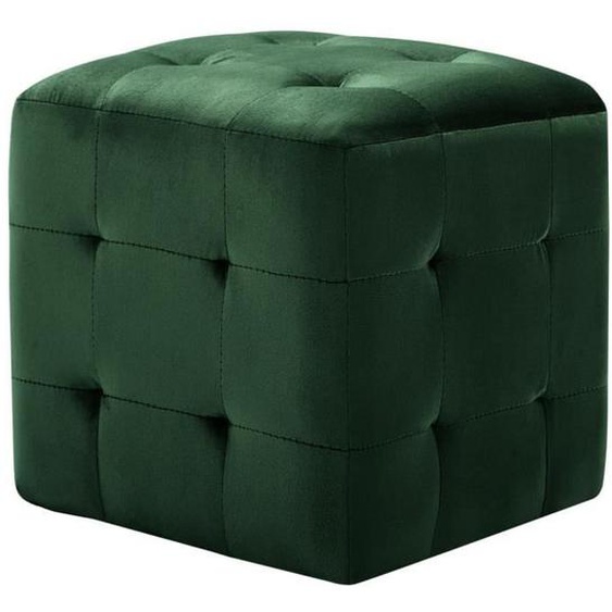 Poufs - MOO - 2 pcs - Tissu velours - 30x30x30 cm - Intérieur - Contemporain