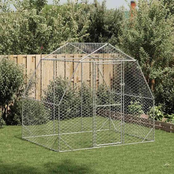 Poulailler 2,5x2x2,25 m acier galvanisé