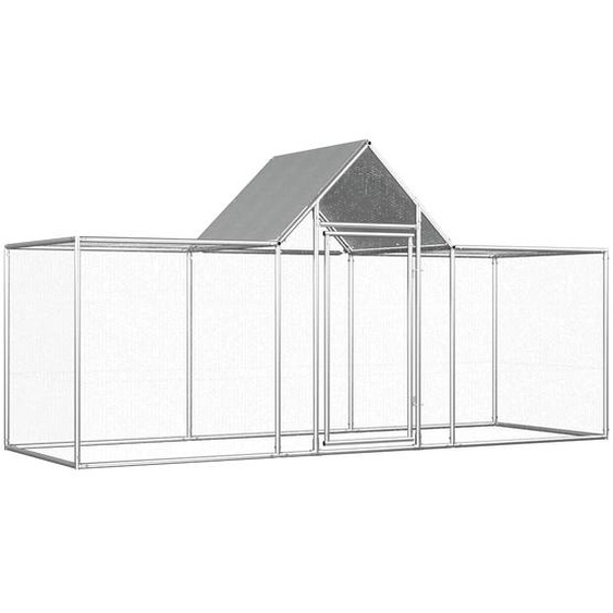 Poulailler 3 x 1 x 1,5 m Acier galvanisé