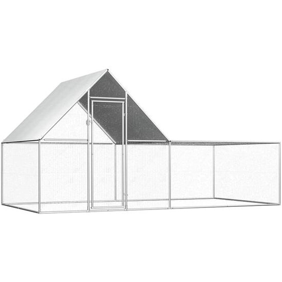 Poulailler 4 x 2 x 2 m Acier galvanisé
