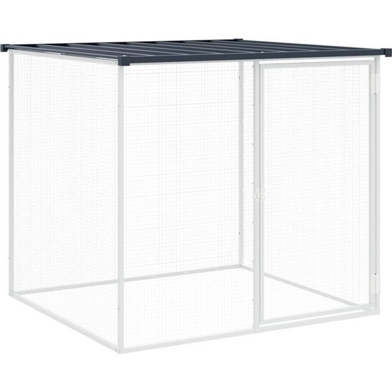 Poulailler avec toit anthracite 103x98x90 cm acier galvanisé