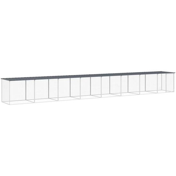 Poulailler avec toit anthracite 803x98x90 cm acier galvanisé