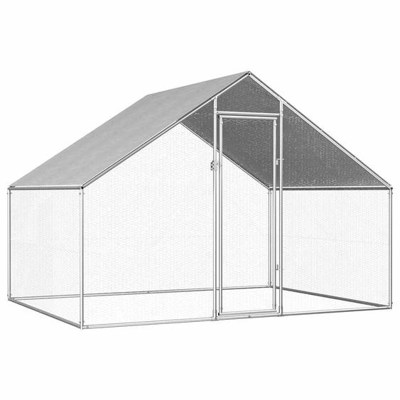Poulailler dextérieur 2,75 x 2 x 1,92 m Acier galvanisé