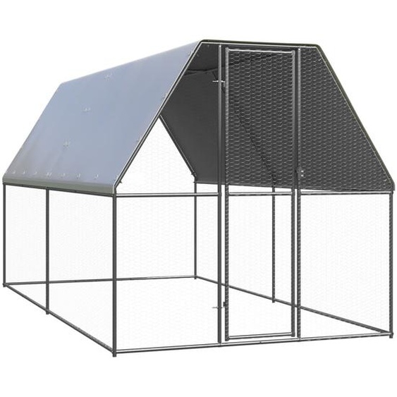 Poulailler dextérieur 2x4x2 m Acier galvanisé