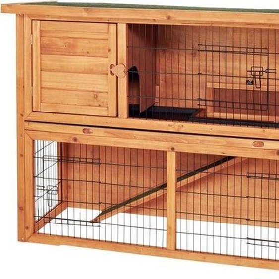Poulailler en bois pour poules en liberté, 136 x 50 x 85 cm, en bois naturel