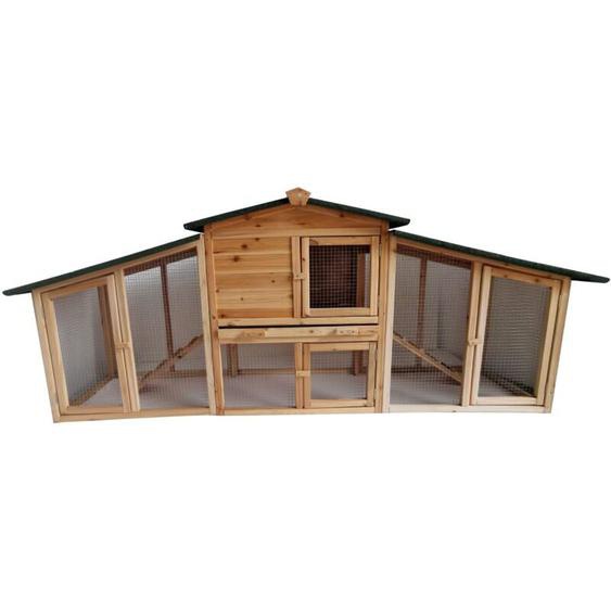 Werka Pro - Poulailler surélevé en bois 5 à 6 poules 215x56x87cm