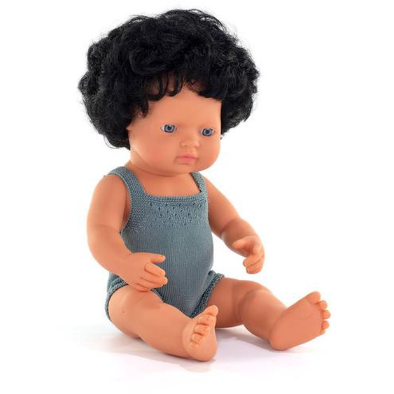 Poupée Avec Cheveux Bruns Bouclés 38 Cm Colourful Beige