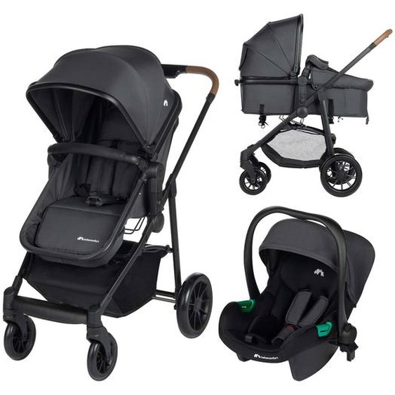 Poussette 3 En 1 I-size Avec Assise Convertible En Nacelle Et Cosi, Haze Graphite Mineral
