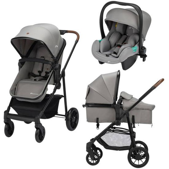 Poussette 3 En 1 I-size Avec Assise Convertible En Nacelle Et Cosi, Haze Gris Mineral