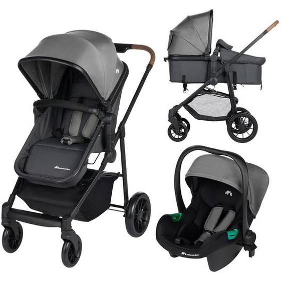 Poussette 3 En 1 I-size Avec Assise Convertible En Nacelle Et Cosi, Haze Gris Pierre