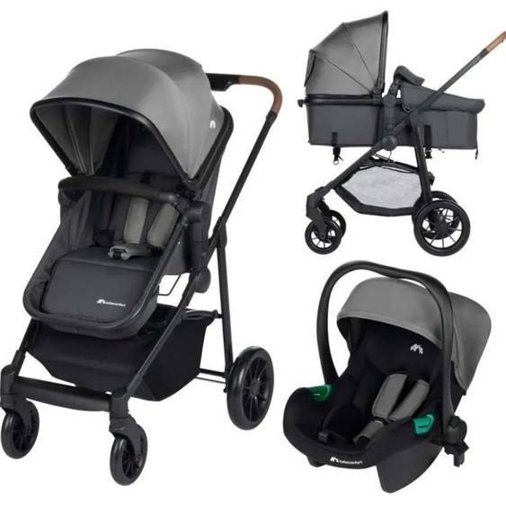 Poussette 3 En 1 I-size Avec Assise Convertible En Nacelle Et Cosi, Haze Gris Teinté