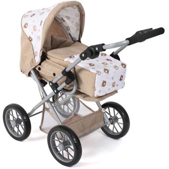 Poussette Combinée Leni Beige Avec Oursons Beige