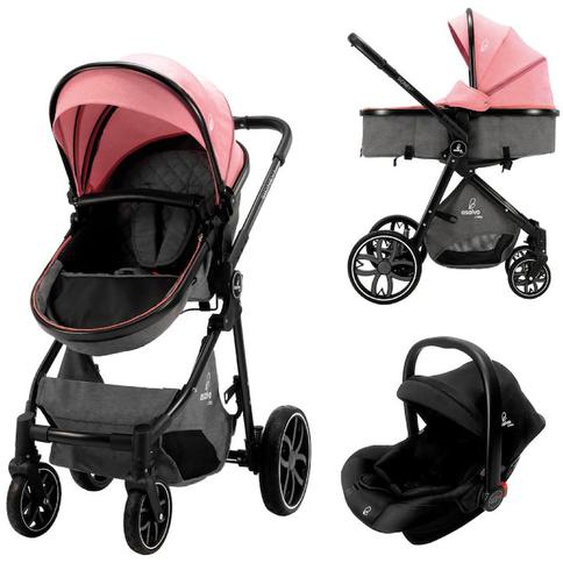 Poussette Combinée Trio Sidney 2 Rose