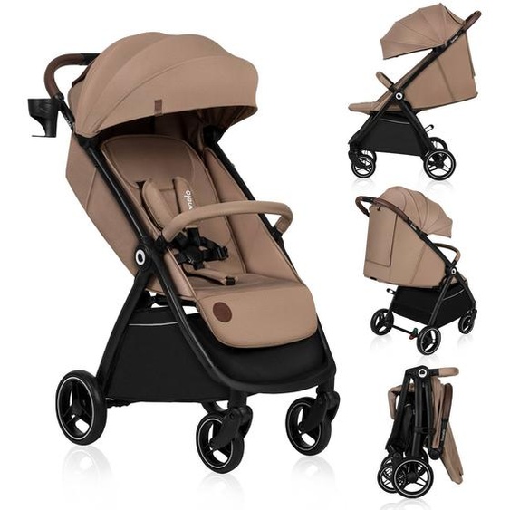 Poussette Compacte Ingrid Légère Et Pliable Jusqu’à 22 Kg Avec Amortissement Beige Sand