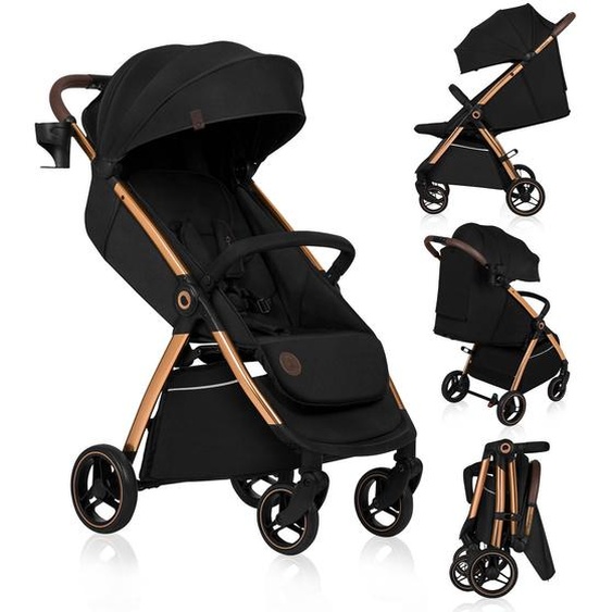 Poussette Compacte Ingrid Légère Et Pliable Jusqu’à 22 Kg Avec Amortissement Black Onyx
