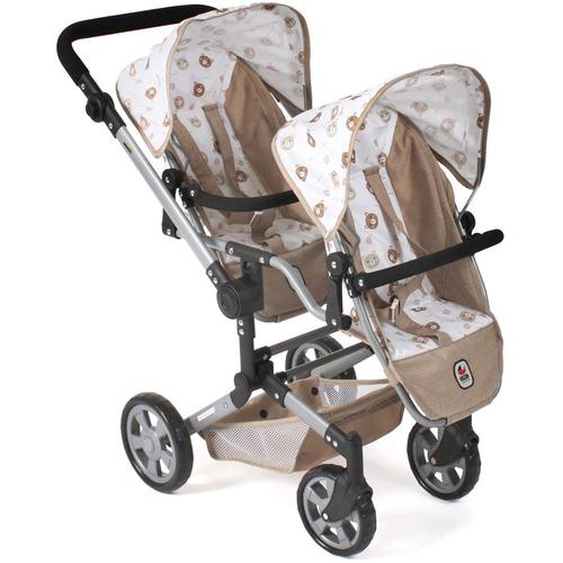 Poussette De Poupée Linus Duo Beige Avec Oursons Beige