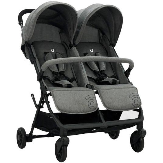 Poussette Double Henry Gris