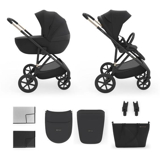 Poussette Évolutive 2 En 1 Suspension Améliorée Pour Enfants À 22 Kg Venezian Black