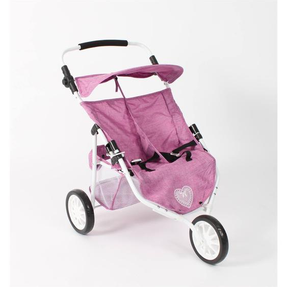 Poussette Jogger 3 Roues Pour Poupées Jumelles Multicolore