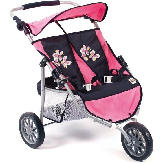 Poussette Jogger 3 Roues Pour Poupons Jumelles Multicolore