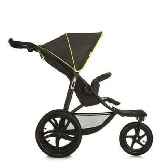 Poussette Jogger Runner Noir/Jaune Fluo