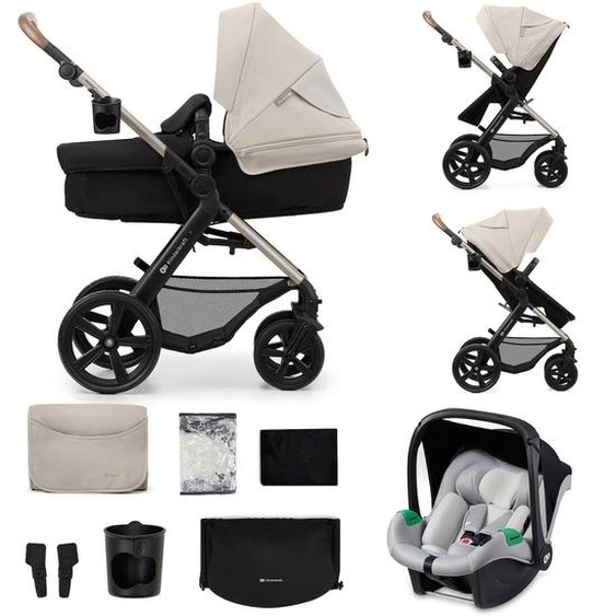 Poussette Moov 2 3 En 1 Avec Siège 2 En 1 Transformable, Mink Pro I-size, Travel System Et Roues Increvables Gris