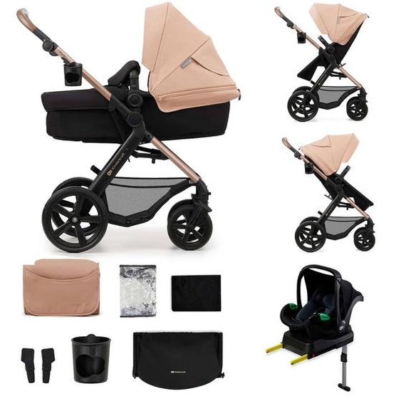 Poussette Moov 2 4 En 1 Avec Siège 2 En 1 Transformable, Mink Pro I-size, Travel System Et Roues Eva Beige