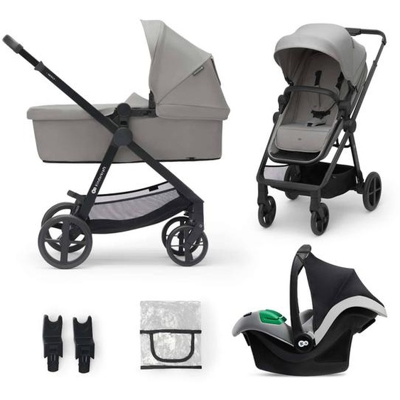 Poussette Newly 3 En 1 Avec Siège 2 En 1 Transformable, Mink Pro I-size, Pliage Facile Et Roues Increvables Gris