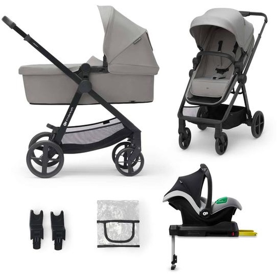 Poussette Newly 4 En 1 Avec Siège 2 En 1 Transformable, Mink Pro I-size, Travel System Et Pliage Facile Gris