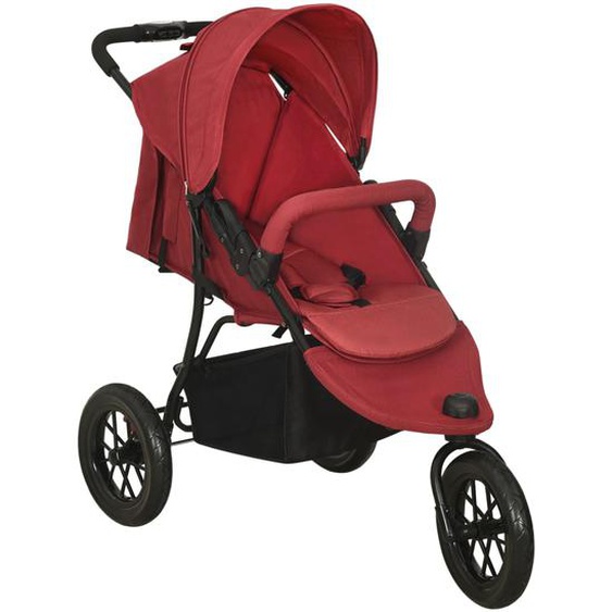 Poussette pour bébé Rouge Acier