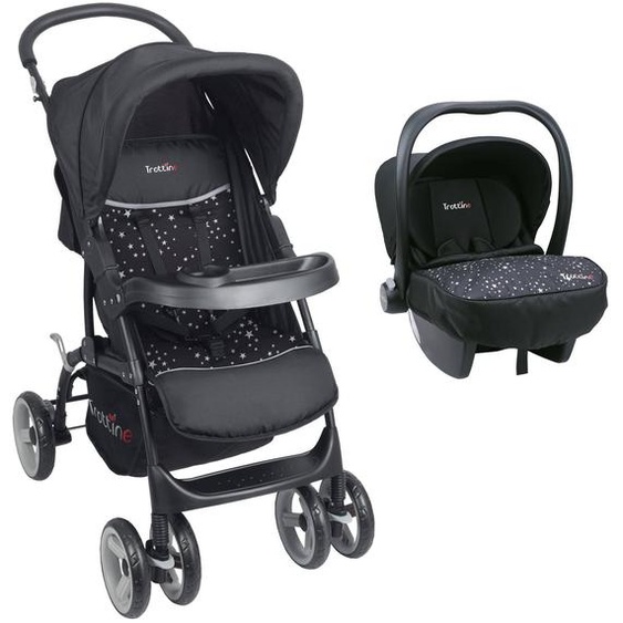 Poussette + Siège Auto Bébé Ts Cassiope2 Noir Etoile