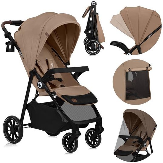 Poussette Tout-terrain Emma One 6-48 Mois Avec Grandes Roues Et Pliage Rapide Beige Sand