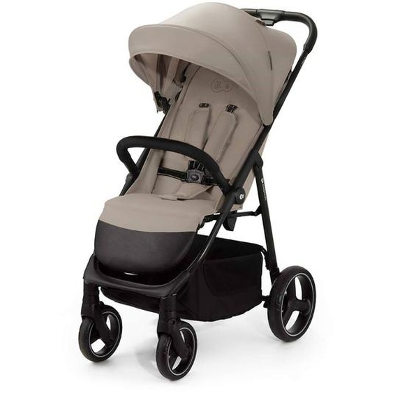Poussette Trig 3 Pliable D’une Main Jusqu’à 25 Kg Avec Dossier Allongé, Grandes Roues Et Capote Imperméable Beige