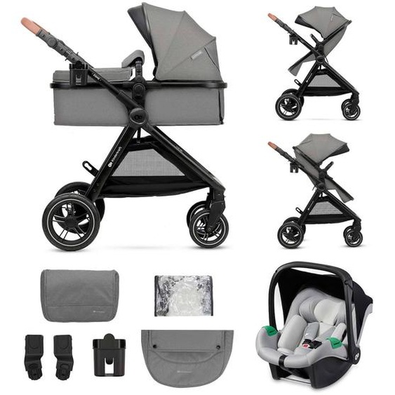 Poussette Trio Esme 3in1 + Siège Auto Mink Pro I-size Gris