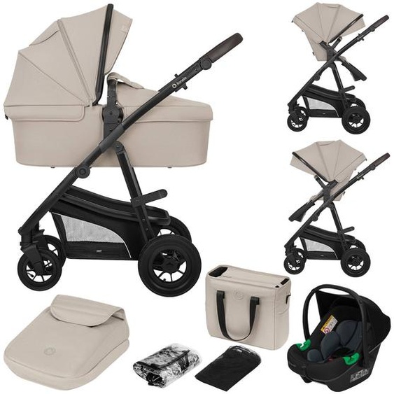 Poussette Trio Lionelo Bianka - Jusquà 22kg - Pack Poussette, Nacelle, Siège Auto Et Accessoires Beige Sand