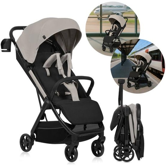 Poussette Ultra-compacte Julie Air Légère Et Pliable, Compatible Avion Beige Sand