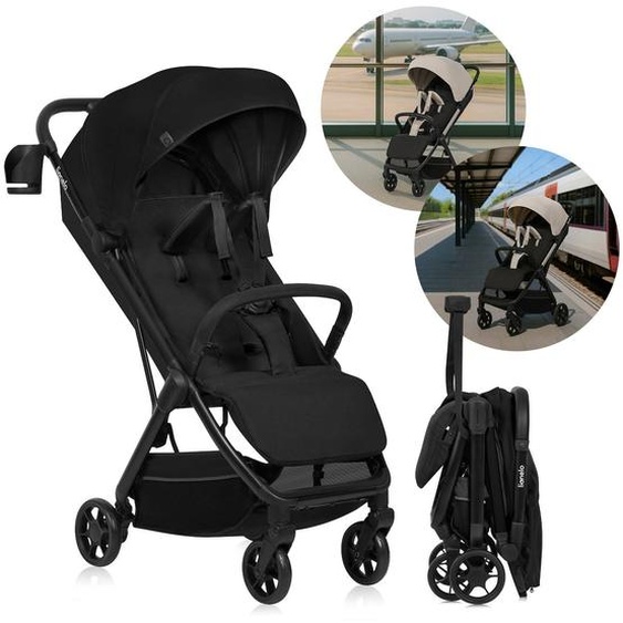 Poussette Ultra-compacte Julie Air Légère Et Pliable, Compatible Avion Black Onyx