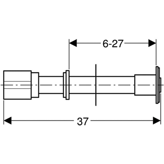 Poussoir pneumatique souple touche inviolable chromé - GEBERIT - 115.943.21.1