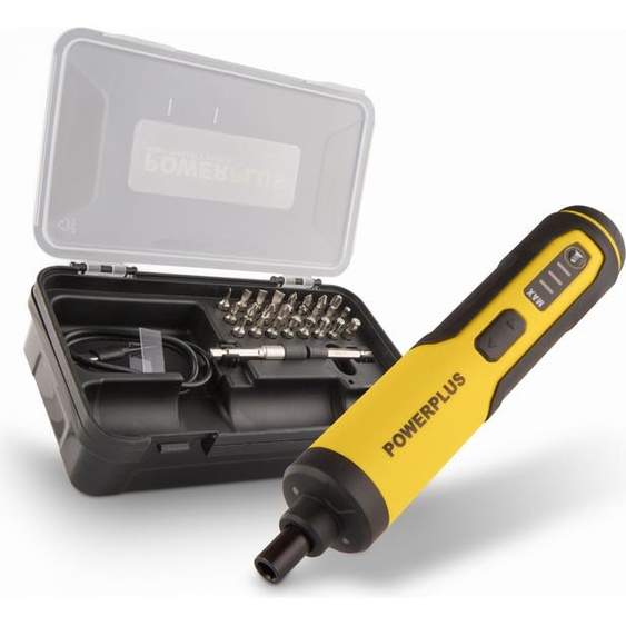 POWERPLUS POWX00420 - Tournevis de précision sans fil 4V et accessoires.