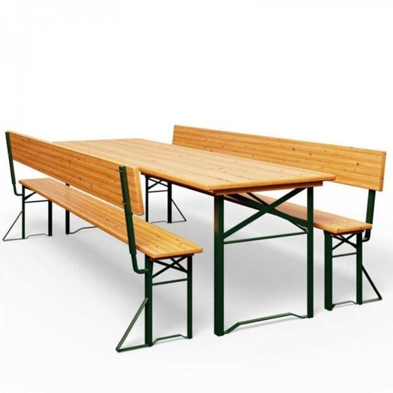 PRAKTIK set de bière avec dossier, 170cm, marron