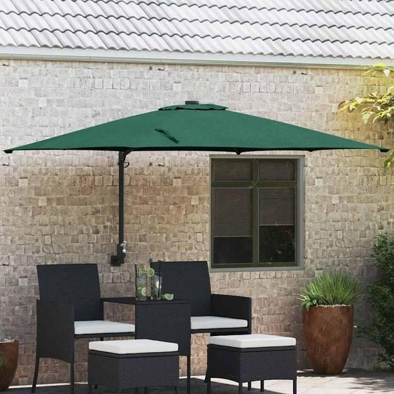 Pratique Parasol de jardin Vert et Noir 248,5 x 247,5 x 160 cm - Parasols ,meubles design 2676288 1parcel