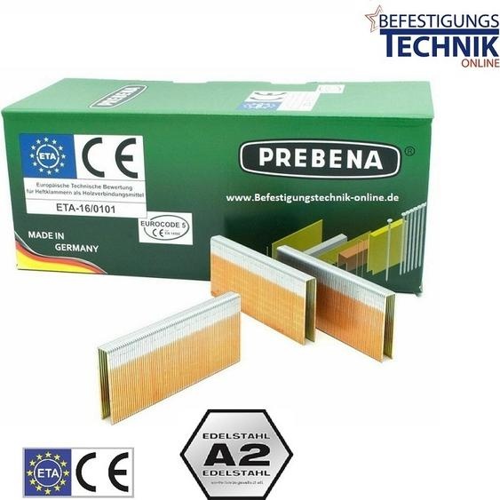 Prebena Agrafes Z75CRFHA 75mm ETA inoxydable pour 5C-Z75 Tjep PZ-16 Würth WKG KL-57 6M