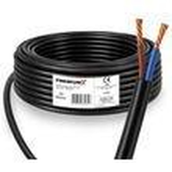 PremiumX Flexible H05VV-F 2x1 mm² 20 mètres de câble de raccordement flexible en PVC