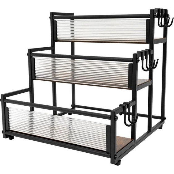 Présentoir en acrylique - Étagère de présentation à 3 niveaux - Pour figurines et modèles réduits - Pour cupcakes et desserts - Décoration et organisation - Noir