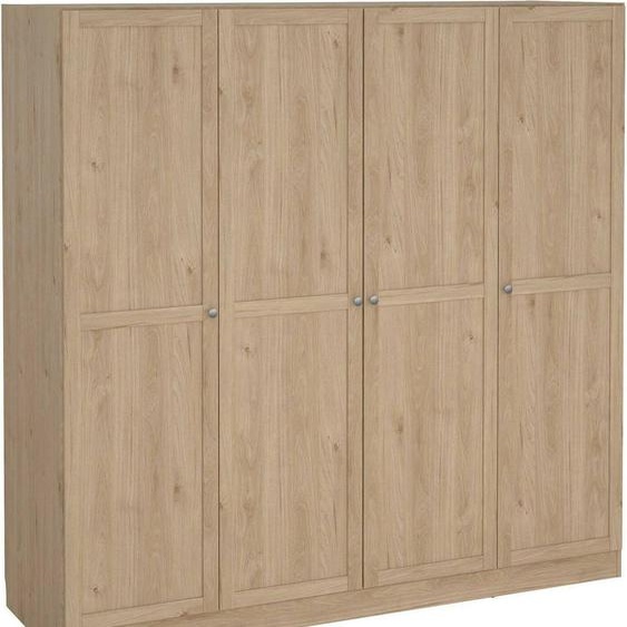 Présidents - Grande Armoire, 196x200h cm Chêne Marron, Porte-manteaux