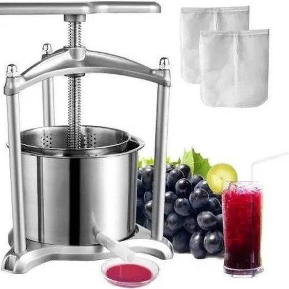 Presse-agrumes - Fruits - Extracteur de jus - À usage domestique - En acier inoxydable - Naturel.