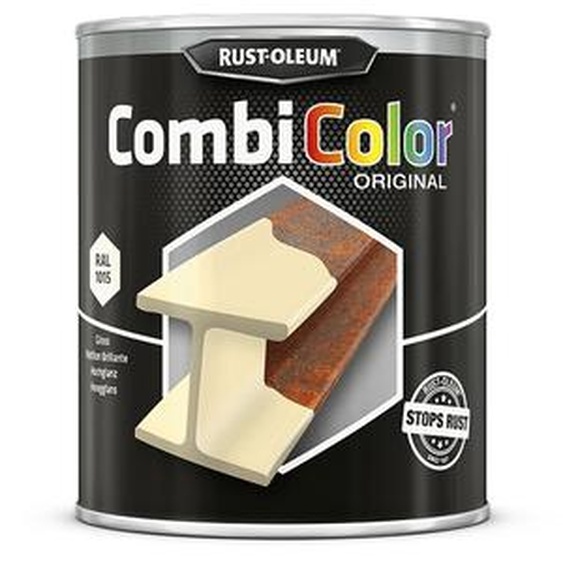 Primaire de protection antirouille et finition CombiColor Original ivoire clair RAL 1015 seau 2,5l - RUST-OLEUM - 7342.2.5